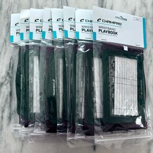 Champro Wristband Playbook Set of 8 black Window and Burgundy Band Play S/Adult